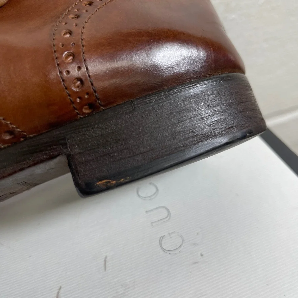 To Boot New‎ York Adam Derrick 79728 Brown Leather Wingtip Boots Lace up Men's 9